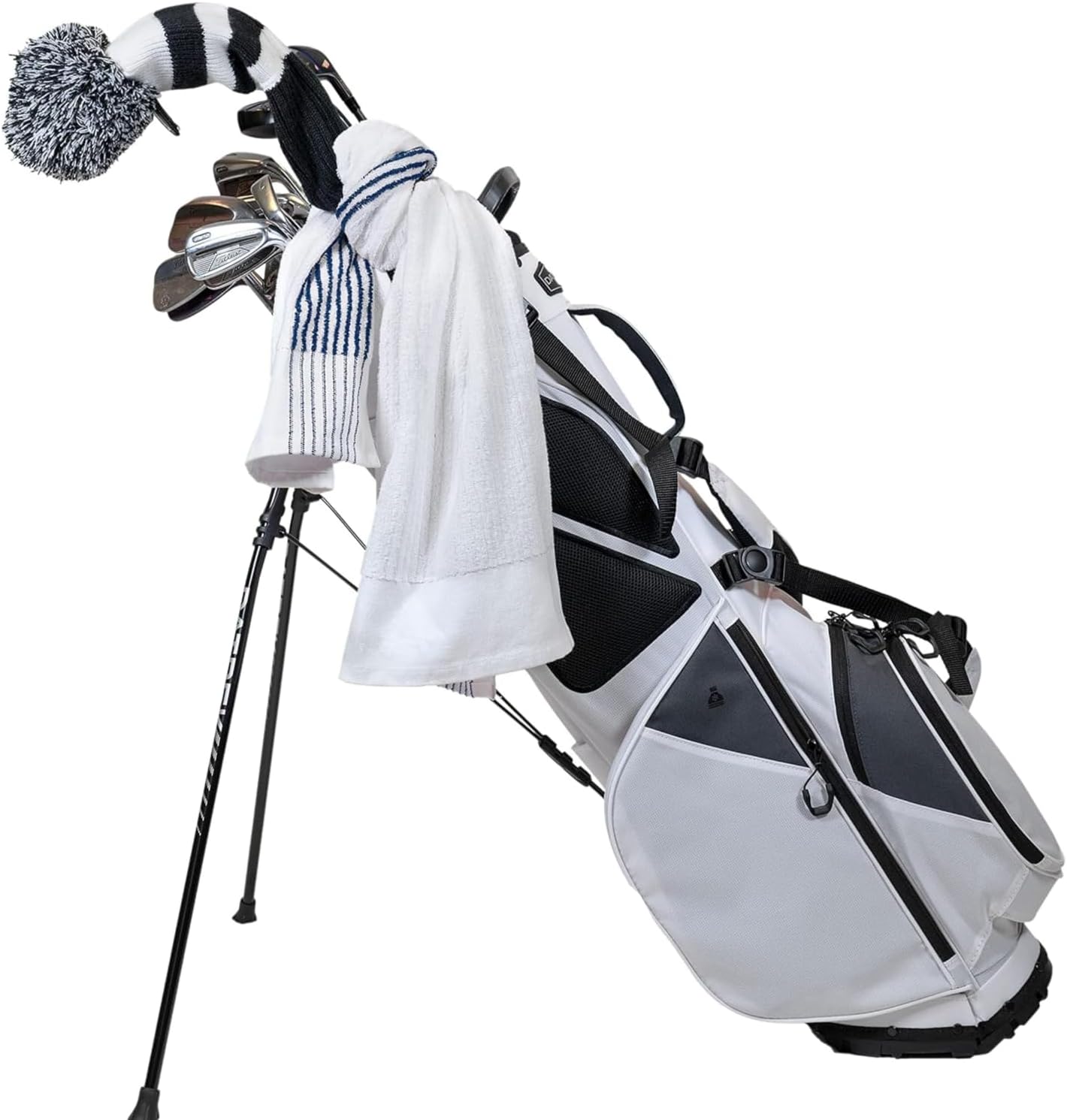 Extra Large Golf Caddy Towel – White & Red